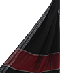Black Sambalpuri Handwoven Single Ikat Cotton Dupatta SFCDUP2185