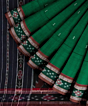 Green Maroon Sambalpuri Handwoven Single Ikat Cotton Saree SFCSAR2193