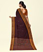 Maroon Yellow Sambalpuri Handwoven Single Ikat Cotton Saree SFCSAR2197