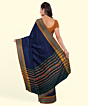 Blue Yellow Sambalpuri Handwoven Single Ikat Cotton Saree SFCSAR2198
