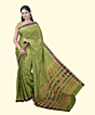 Olive Sambalpuri Handwoven Single Ikat Cotton Saree SFCSAR2238