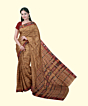 Beige Sambalpuri Handwoven Single Ikat Cotton Saree SFCSAR2247