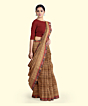 Beige Sambalpuri Handwoven Single Ikat Cotton Saree SFCSAR2247