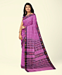 Pink Sambalpuri Handwoven Single Ikat Cotton Saree SFCSAR2248