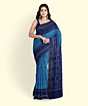 Blue Sambalpuri Handwoven Single Ikat Cotton Saree SFCSAR2259