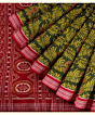 Olive Sambalpuri Handwoven Single Ikat Cotton Saree SFCSAR2263