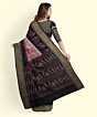 Pink Coffee Sambalpuri Handwoven Single Ikat Cotton Saree SFCSAR2264