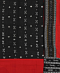 Black Red Sambalpuri Handwoven Double Ikat Suit SFCSUT2317