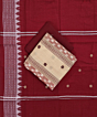Beige Maroon Sambalpuri Handwoven Double Ikat Suit SFCSUT2320