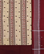 Beige Maroon Sambalpuri Handwoven Double Ikat Suit SFCSUT2320