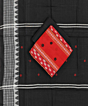 Red Black Sambalpuri Handwoven Double Ikat Suit SFCSUT2321