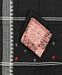 Pink Black Sambalpuri Handwoven Double Ikat Suit SFCSUT2324
