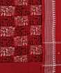 Red Sambalpuri Handwoven Double Ikat Suit SFCSUT2325