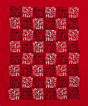 Red Sambalpuri Handwoven Double Ikat Suit SFCSUT2325