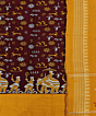 Maroon Yellow Sambalpuri Handwoven Double Ikat Suit SFCSUT2328
