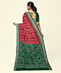 Red Sambalpuri Handwoven Ikat Silk Saree SFSSAR2339