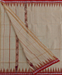 Beige Red Sambalpuri Handwoven Cotton Gamuchha SFCGAM2393
