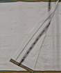 White Sambalpuri Handwoven Cotton Dhoti Gamuchha SFCJOD2420