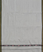 White Sambalpuri Handwoven Cotton Dhoti Gamuchha SFCJOD2420