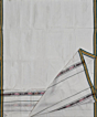 White Sambalpuri Handwoven Cotton Dhoti Gamuchha SFCJOD2420