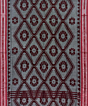 Gray Red Nuapatna Handwoven Single Ikat Cotton Saree SFCSAR0504