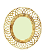 Oval cane Wall Mirror