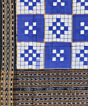 Blue Black Sambalpuri Handwoven Double Ikat Cotton Dupatta SFCDUP0798