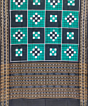Green Black Sambalpuri Handwoven Double Ikat Cotton Dupatta SFCDUP0799