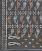 Ash Gray Nuapatna Handwoven Single Ikat Cotton Dupatta SFCDUP0804