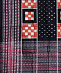 Black Orange Sambalpuri Handwoven Single Ikat Cotton Dupatta SFCDUP0081