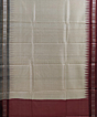 Beige Maroon Sambalpuri Handwoven Bidarbha Tussar Silk Saree SFTSAR0917
