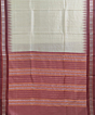 Beige Maroon Sambalpuri Handwoven Bidarbha Tussar Silk Saree SFTSAR0917