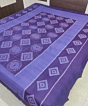 Purple Sambalpuri Handwoven Cotton Double Bed Sheet SFCBED0969