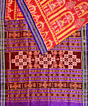 Dark Red & Dark Blue khandua silk saree