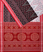 Gray & Black Bean sambalpuri cotton Saree