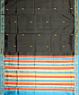 Black khandua silk saree