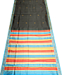 Black khandua silk saree