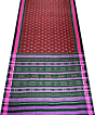 Maroon Nuapatna cotton saree