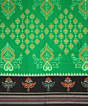 Dark green Nuapatna cotton saree