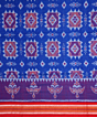 Dark blue Nuapatna cotton saree