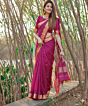Maheshwari Zari Check Rani Saree