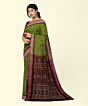Olive Maroon Bomkai Handwoven Cotton Saree SFCSAR1981
