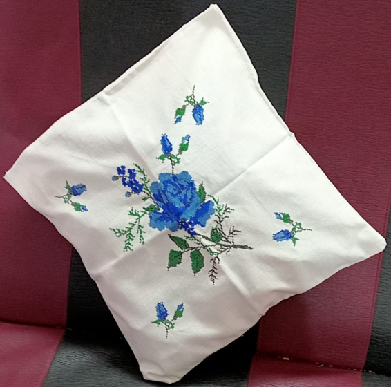 Muthiah handicrafts elegant hand embroidery cushion cover- set of 5