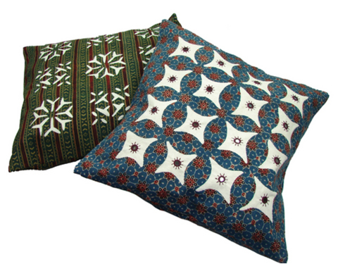 CUSHION COVER WITH PETCH WORK