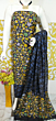 Ajrakh Print Unstitched Suit Set - Katan Salab Fabric -Top, Bottom & Dupatta