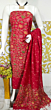 Ajrakh Print Unstitched Suit Set - Katan Salab Fabric -Top, Bottom & Dupatta