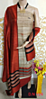 Dupion Silk Beige Dress Material with Maroon Dupatta