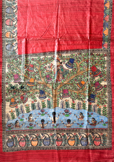 Craftvala Madhubani Painting Saree