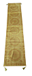Premium Banarasi Brocade Silk Table Runner -Ethnic Mandala Design  16 x 72 inches - 6 Ft Long, Beige Golden