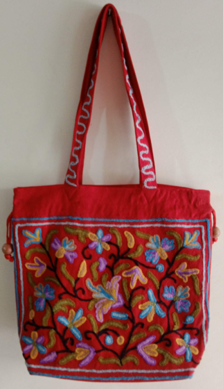 Hand-Embroidered Tote Bag | 40x37 cm